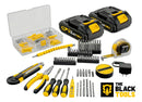 Parafusadeira de Impacto Profissional 20V com 2 Baterias, Maleta e Kit 134 Peças