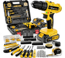 Parafusadeira de Impacto Profissional 20V com 2 Baterias, Maleta e Kit 134 Peças